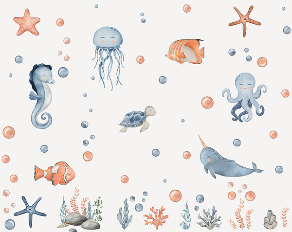 A group of sea animals A group of sea animals