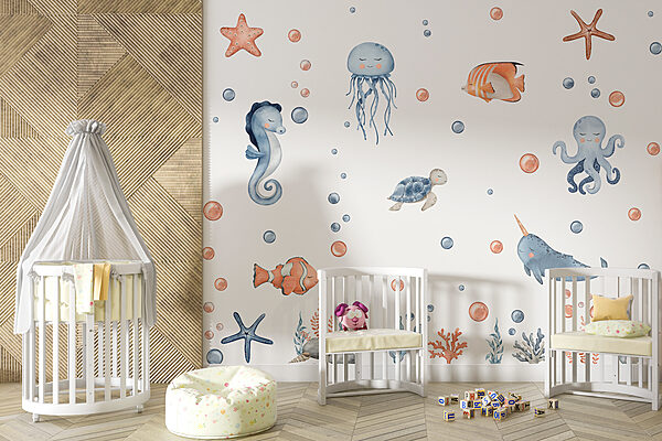 A group of sea animals A group of sea animals