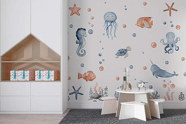 A group of sea animals A group of sea animals