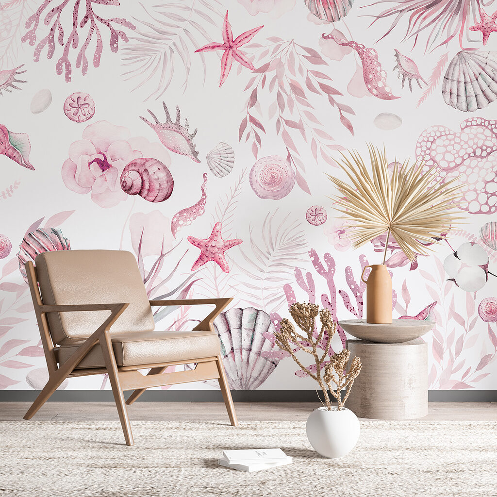 A watercolor sea life pattern A watercolor sea life pattern