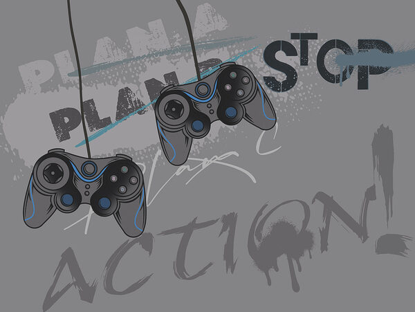 A video game controller from a cord A video game controller from a cord
