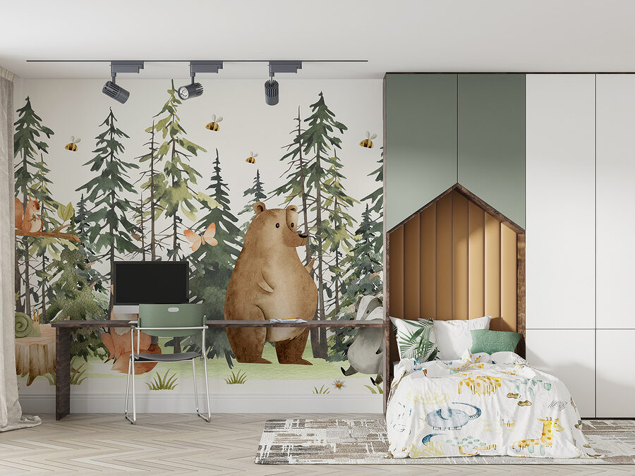 A group of animals in the forest