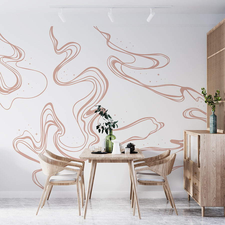 A white background with brown lines