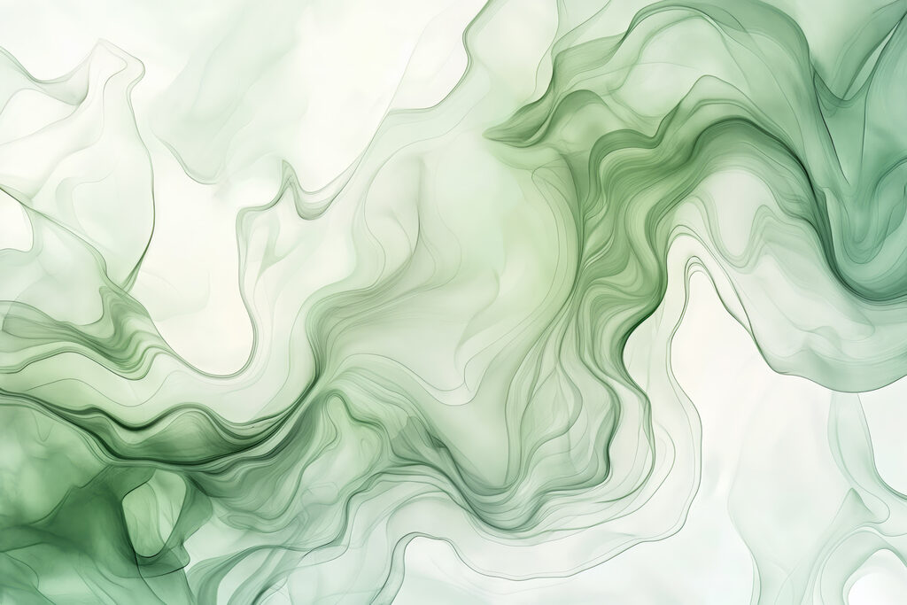 A green and white smoke