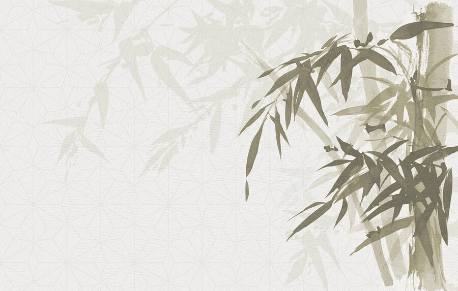 A bamboo leaves on a white background