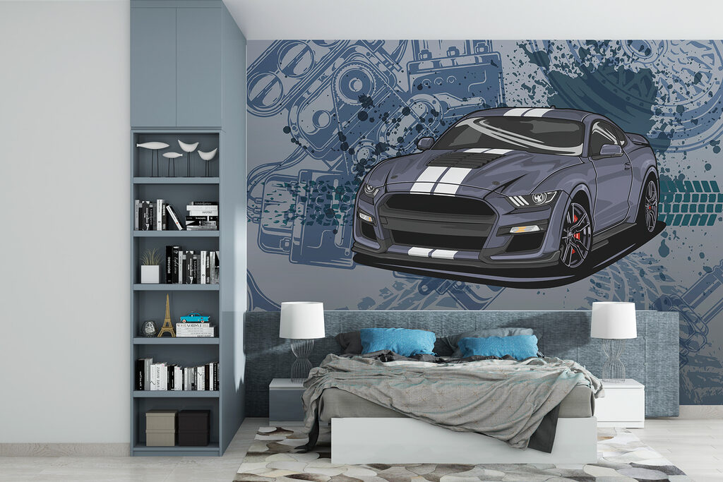 A car with a wrench and wheels