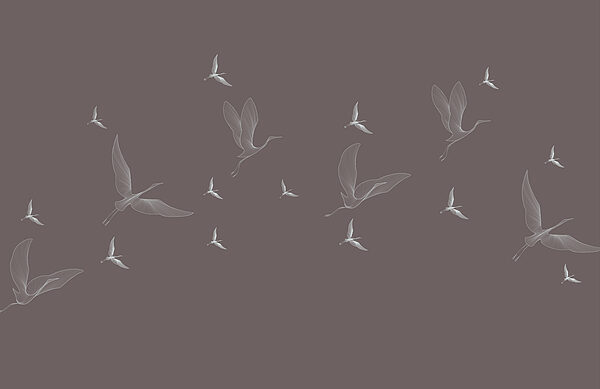 A flock of birds flying A flock of birds flying
