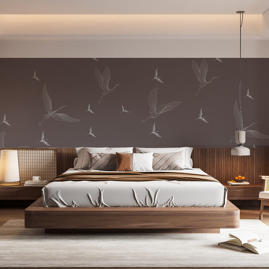 A flock of birds flying A flock of birds flying