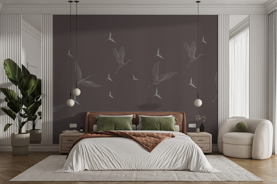 A flock of birds flying A flock of birds flying