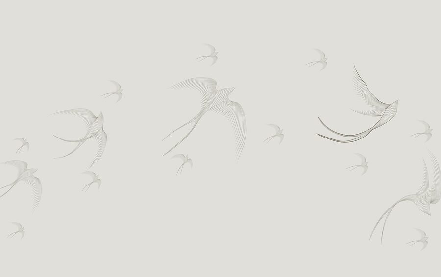 Wall murals A group of birds flying - Image 3