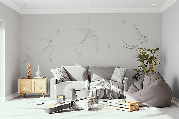 Wall murals Wall murals A group of birds flying (SKU: w01264v1)