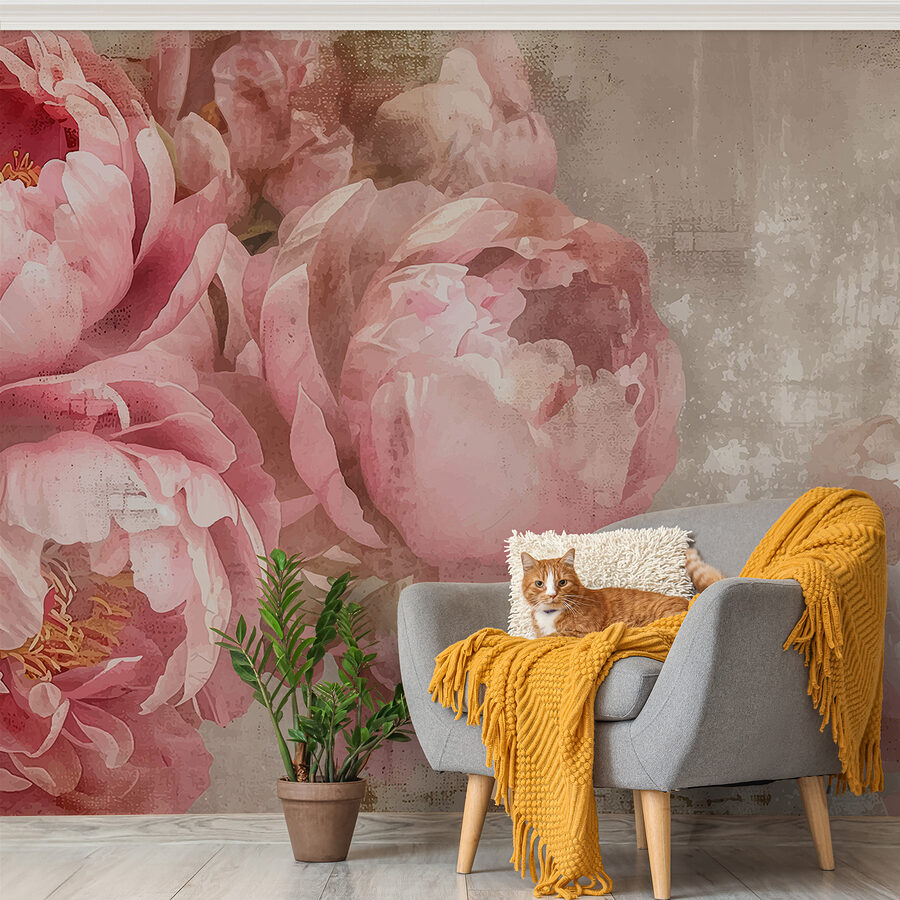 Wall murals A group of pink flowers - Image 3