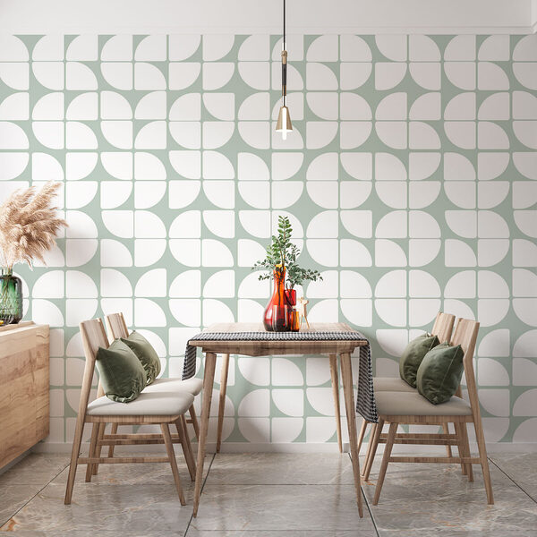 A pattern of white and gray circles