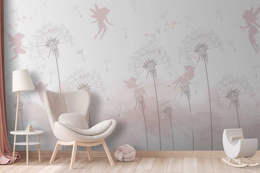 Wall murals A group of fairies flying in the air