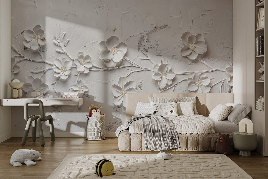 A white flowers on a white surface A white flowers on a white surface