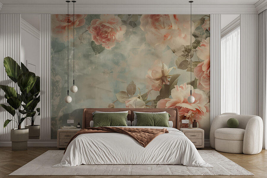 Wall murals A group of pink flowers - Image 2
