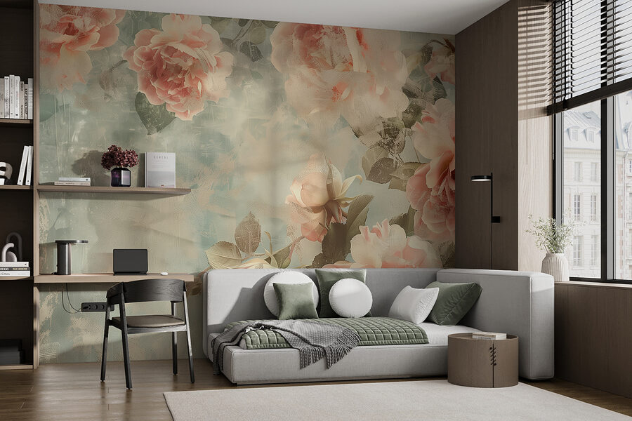 Wall murals A group of pink flowers - Image 3