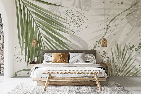 Wall murals Wall murals Close up of leaves (SKU: w07918)