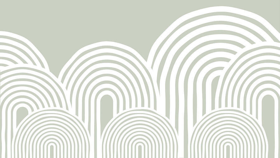 Wall murals White and gray background with curved lines - Image 3