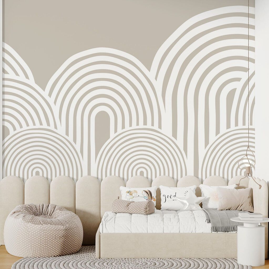 White and gray background with curved lines White and gray background with curved lines