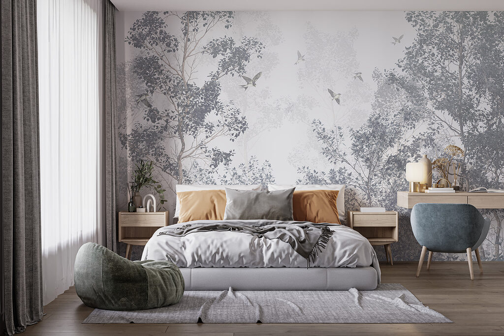 Birds flying in the sky