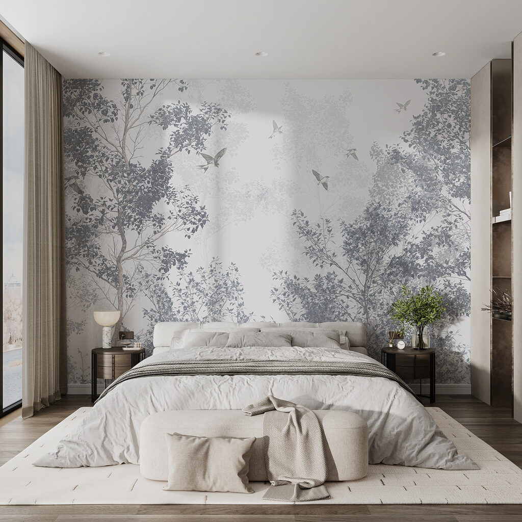 Birds flying in the sky