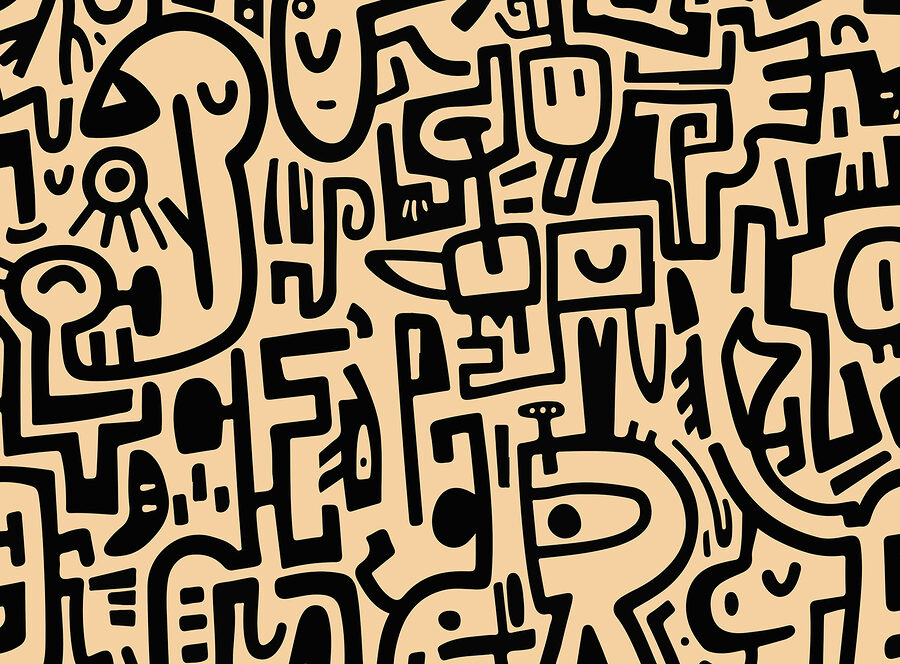 Pattern of black and white lines