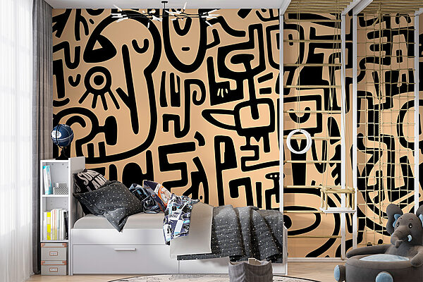 Pattern of black and white lines Pattern of black and white lines