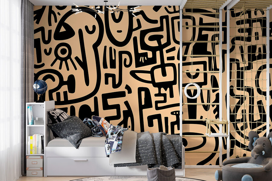 Pattern of black and white lines