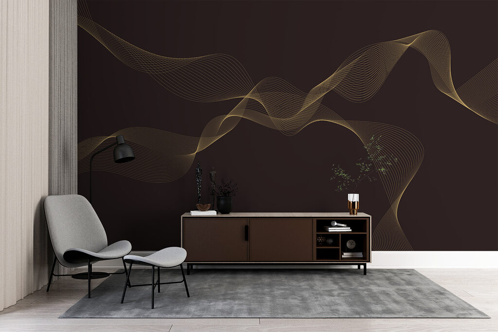 Elegant swirling lines on dark background Elegant swirling lines on dark background