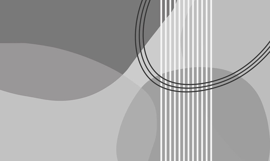 Wall murals Grey and white background with circles and lines - Image 3