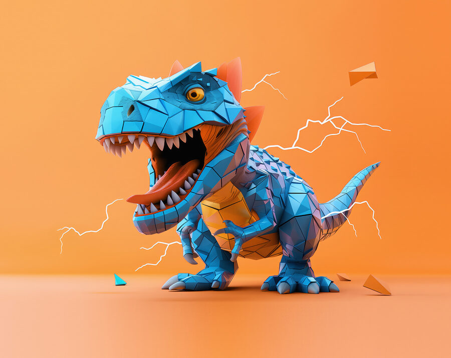 Blue dinosaur with lightning coming out of it Blue dinosaur with lightning coming out of it