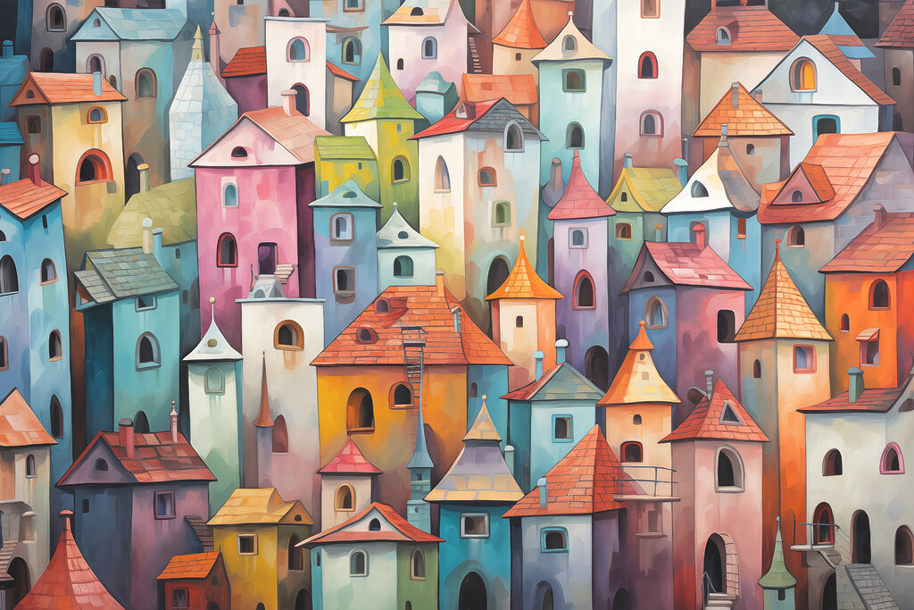 Group of colorful buildings