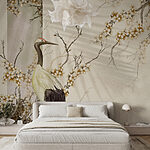 Bird standing on a branch Wall mural Bird standing on a branch