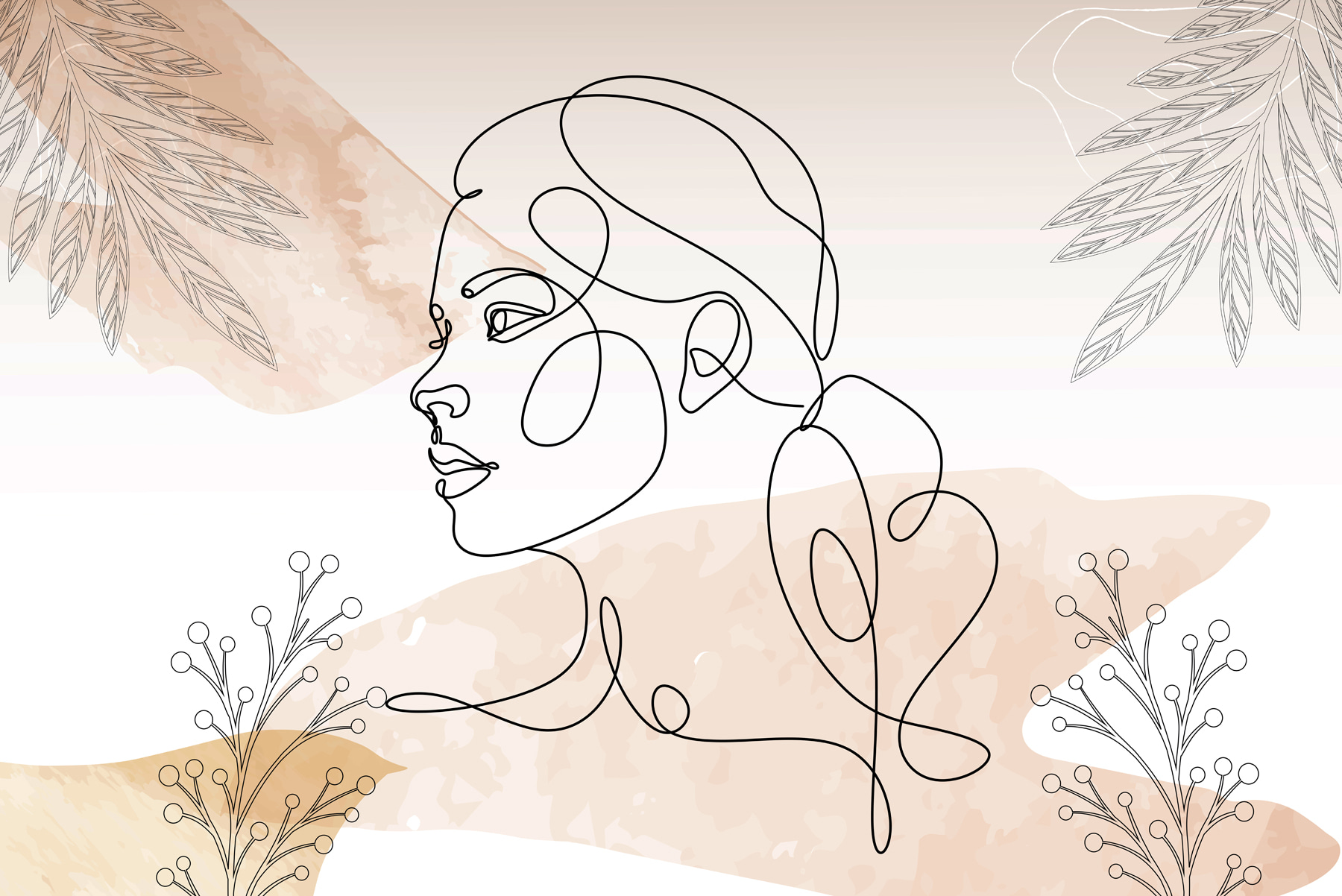 Drawing of a woman's face Drawing of a woman's face