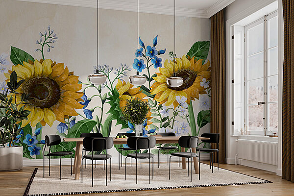 Group of sunflowers and other flowers Group of sunflowers and other flowers