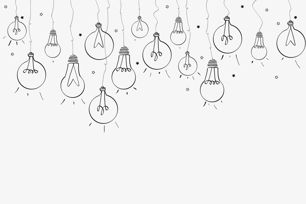 Line of light bulbs Line of light bulbs