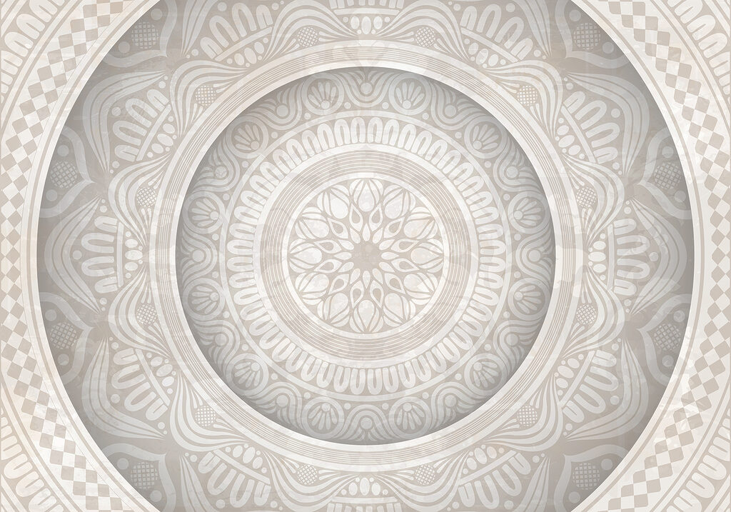 Circular pattern on a white surface Circular pattern on a white surface