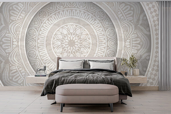 Circular pattern on a white surface Circular pattern on a white surface