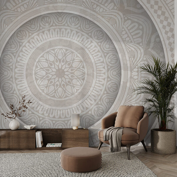 Circular pattern on a white surface Circular pattern on a white surface