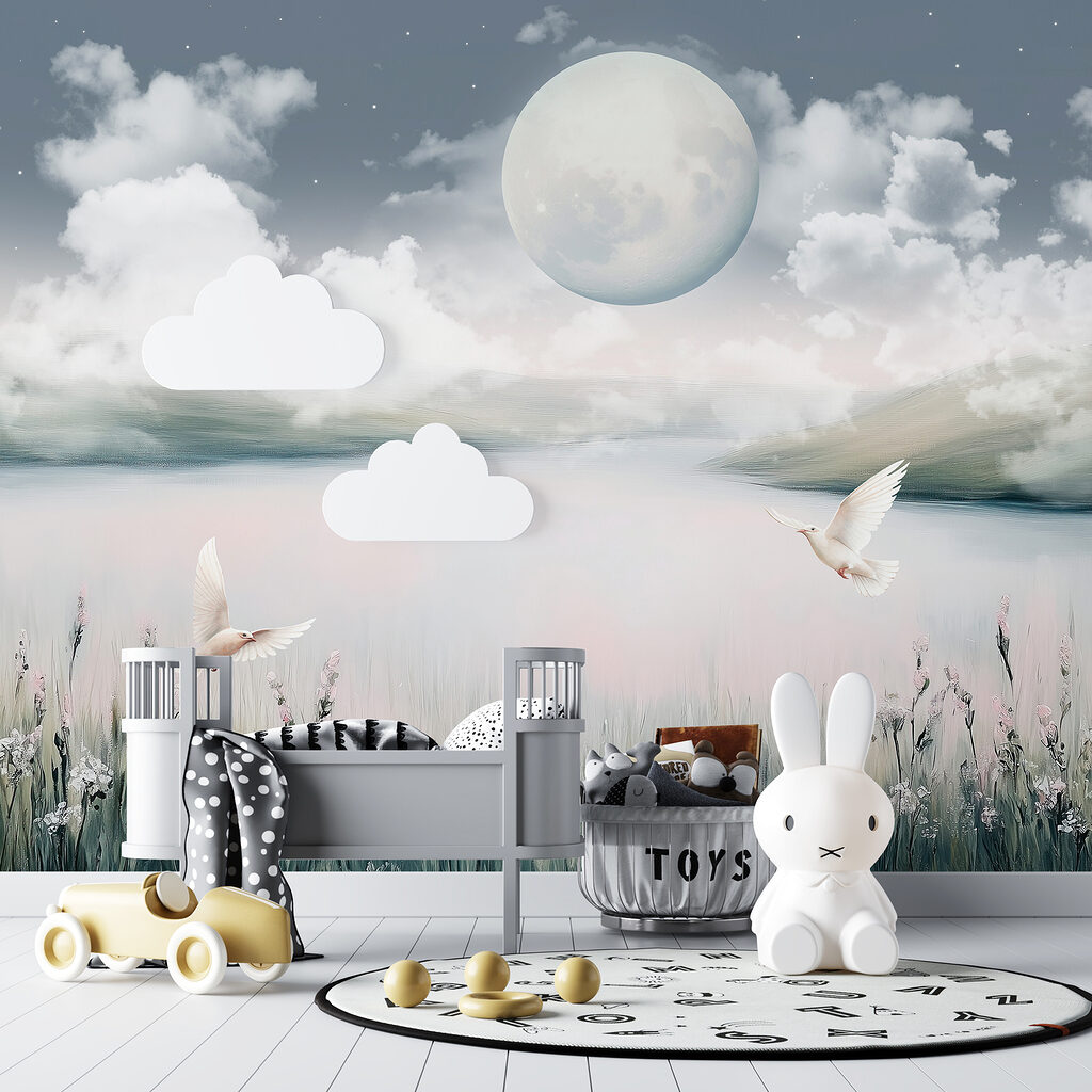 Birds flying over a lake