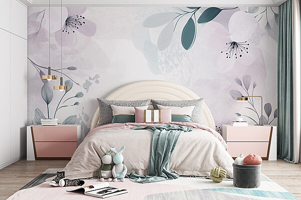 White and purple floral design White and purple floral design