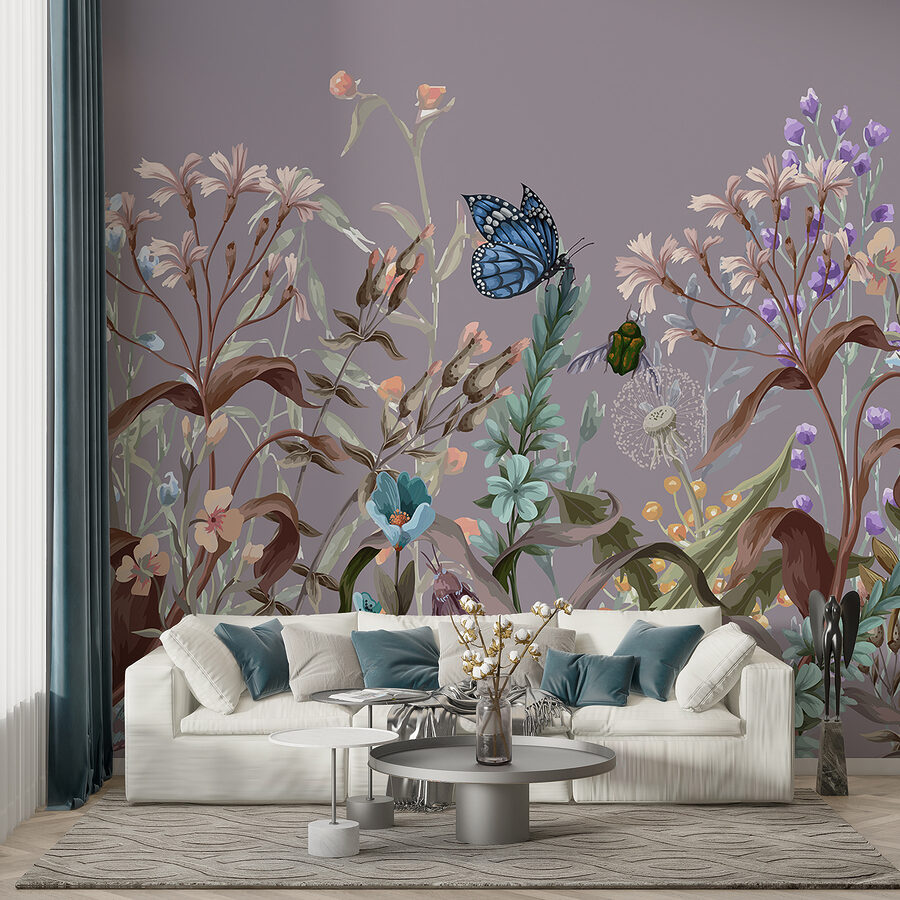 Wall murals Butterfly on a flower - Image 4