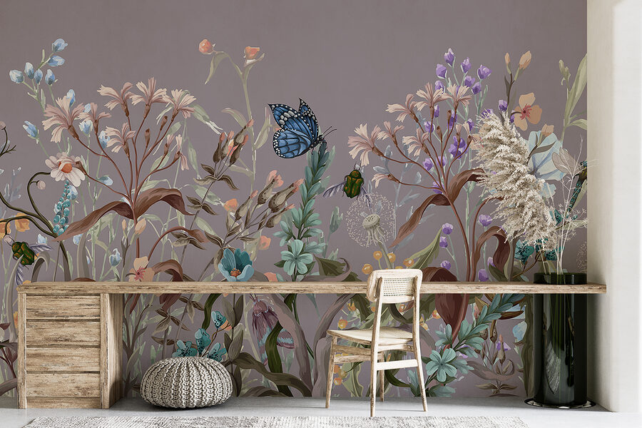 Wall murals Butterfly on a flower - Image 5