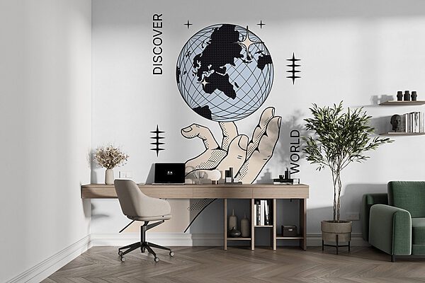 Hand holding a globe Hand holding a globe
