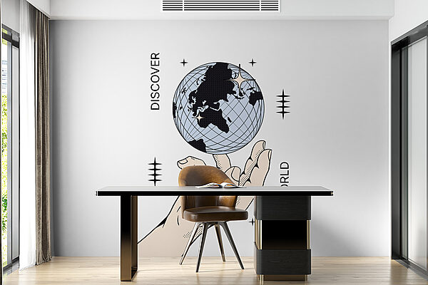 Hand holding a globe Hand holding a globe