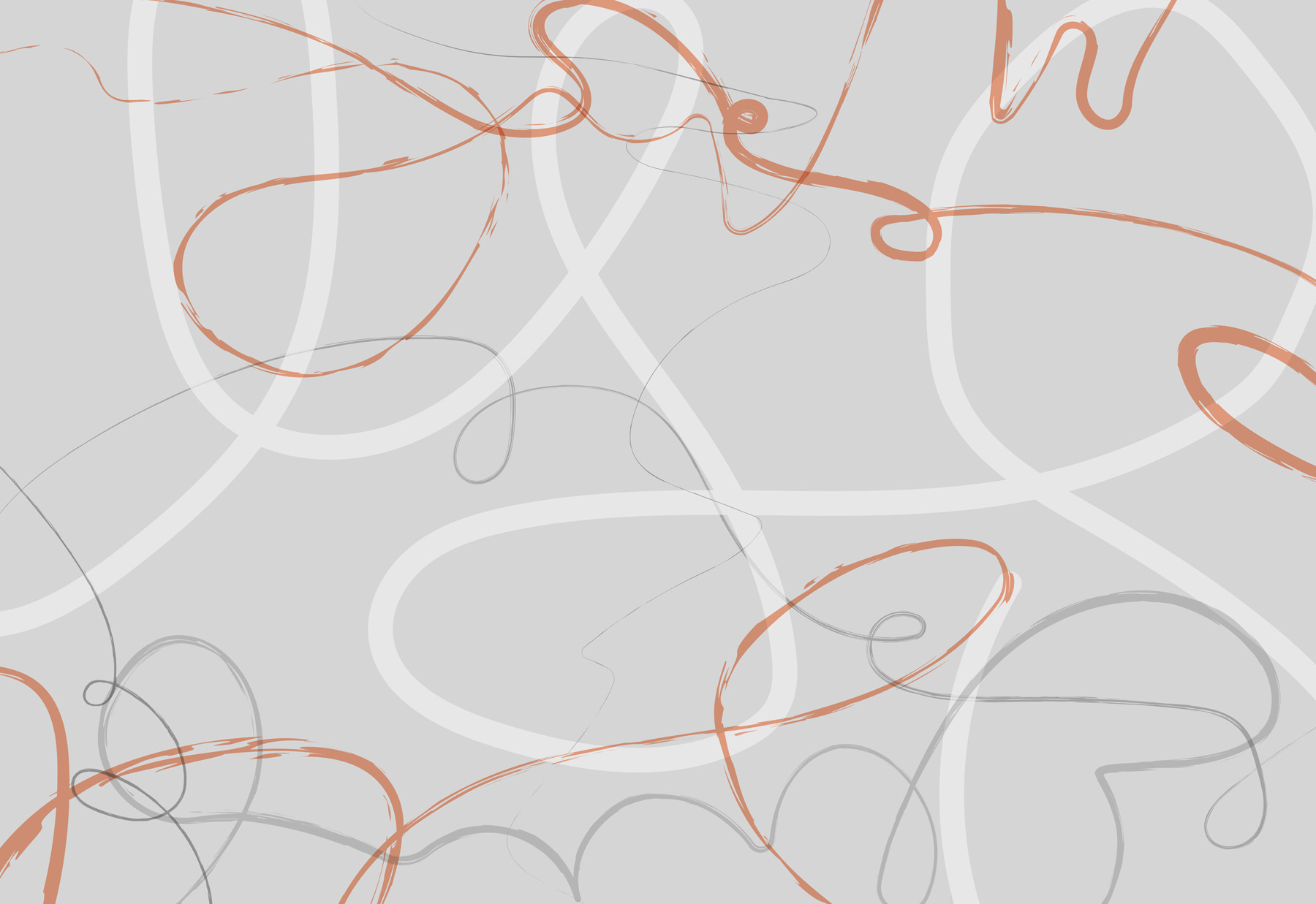 Grey and orange swirls