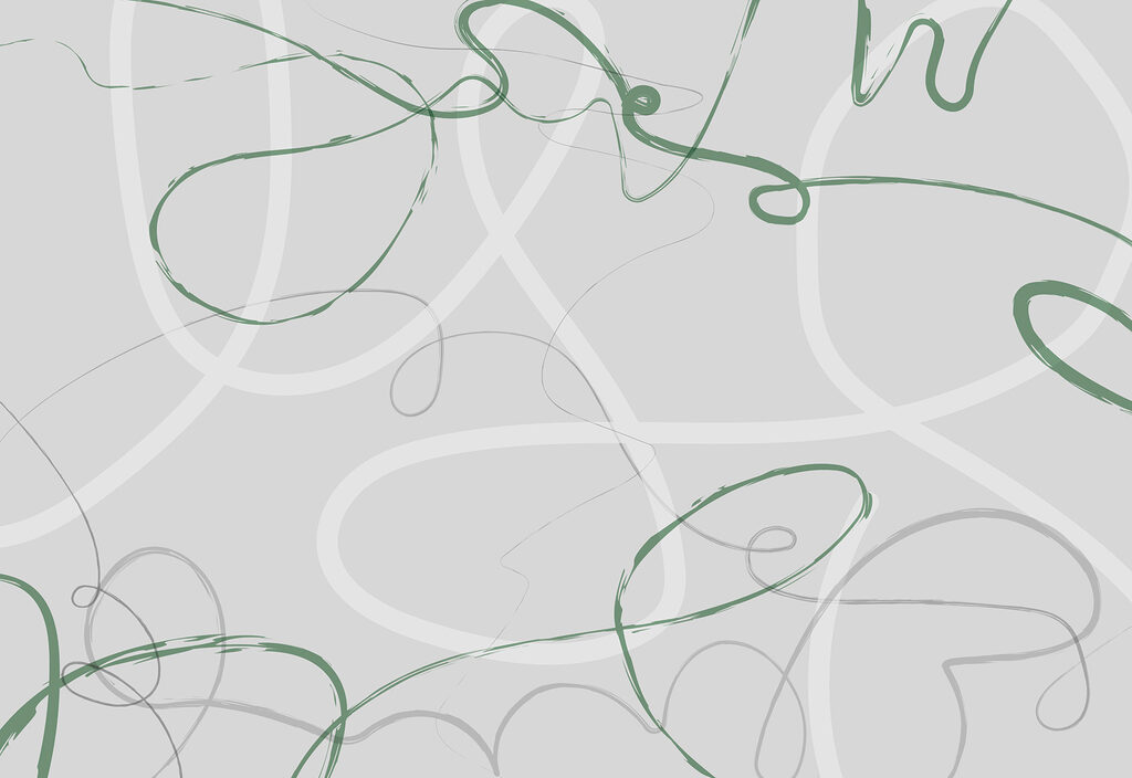 Green and grey swirly lines Green and grey swirly lines