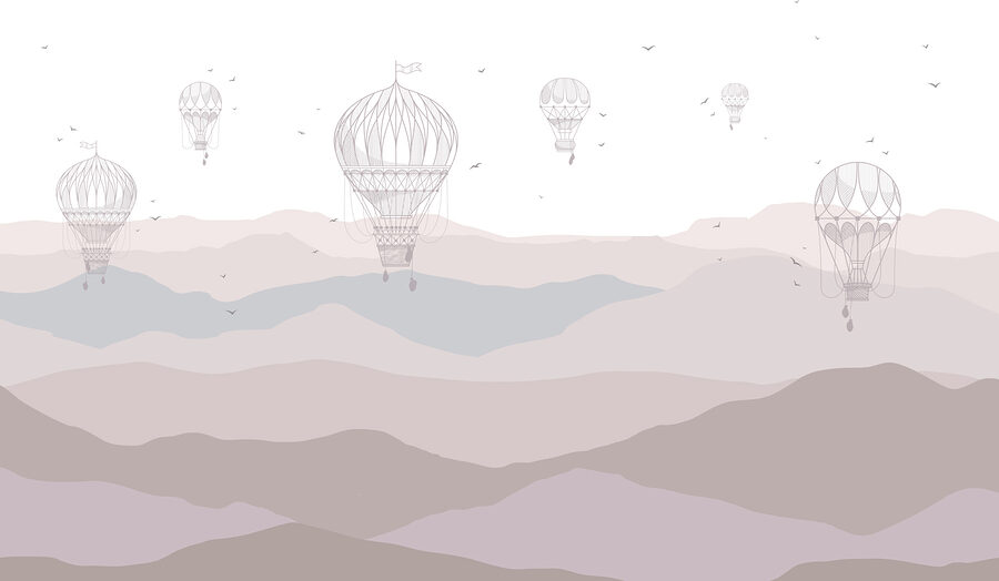 Wall murals Group of hot air balloons in the sky - Image 3
