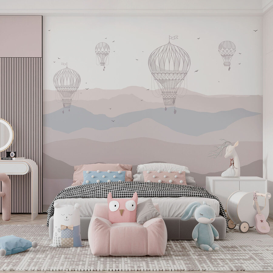 Wall murals Group of hot air balloons in the sky - Image 2